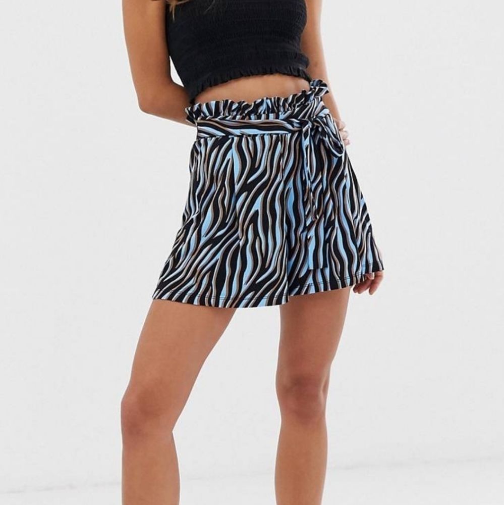 ASOS Multicolored Zebra Print Shorts